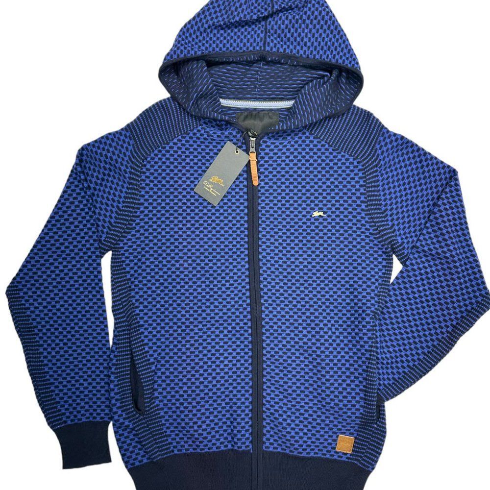 A. Tiziano Casey Zip-Up Hooded Sweater (M)